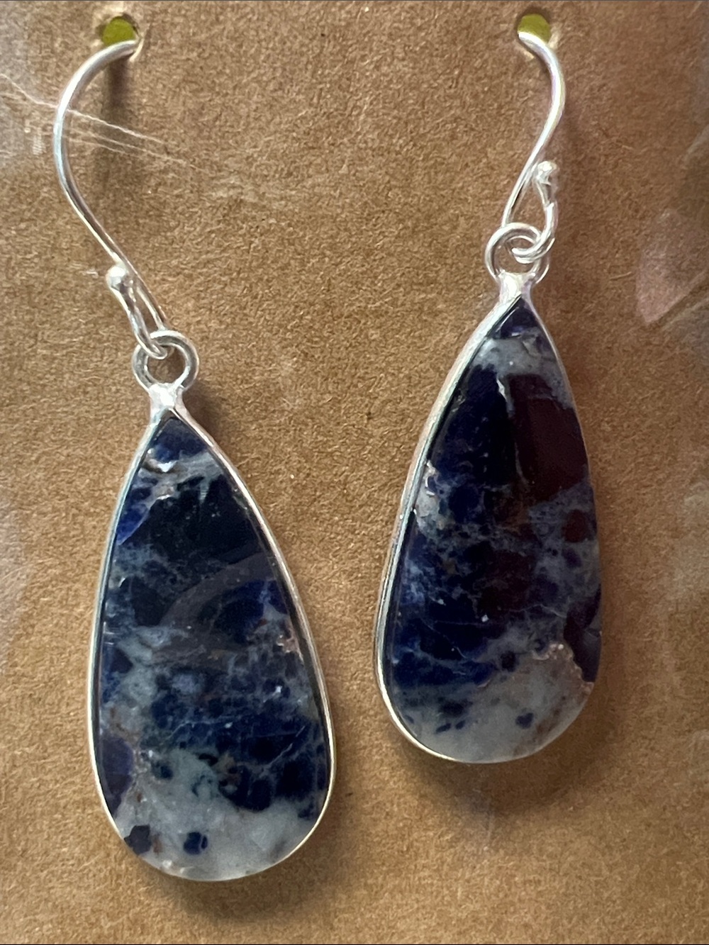 Teardrop Sodalite Earrings - Blue